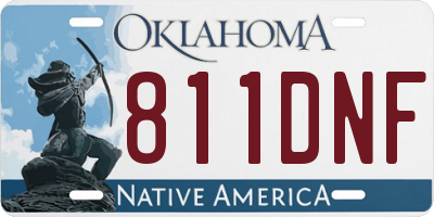 OK license plate 811DNF