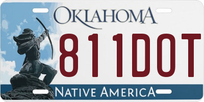 OK license plate 811DOT
