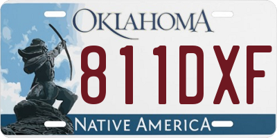 OK license plate 811DXF