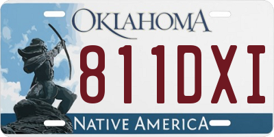 OK license plate 811DXI
