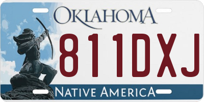 OK license plate 811DXJ