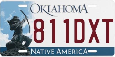 OK license plate 811DXT