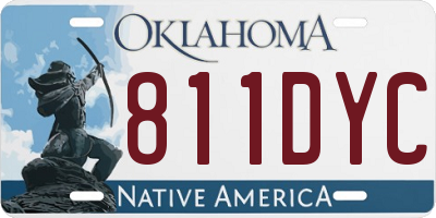 OK license plate 811DYC