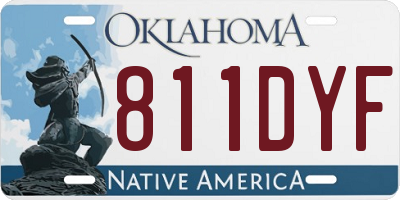 OK license plate 811DYF
