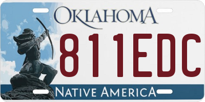 OK license plate 811EDC