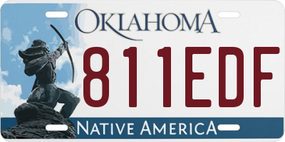OK license plate 811EDF