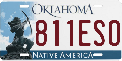 OK license plate 811ESO