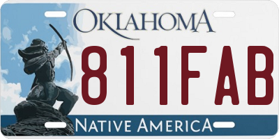 OK license plate 811FAB