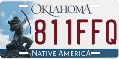 OK license plate 811FFQ
