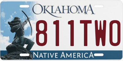 OK license plate 811TWO