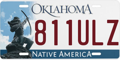 OK license plate 811ULZ