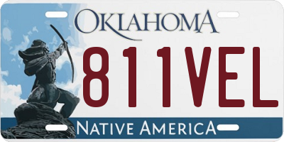 OK license plate 811VEL