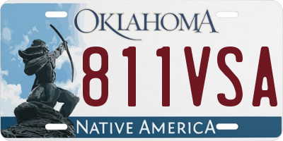 OK license plate 811VSA