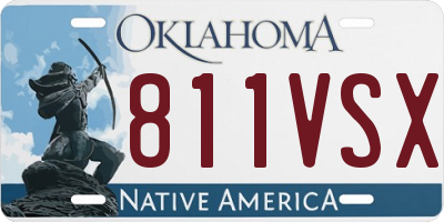 OK license plate 811VSX