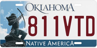 OK license plate 811VTD