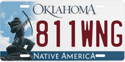 OK license plate 811WNG