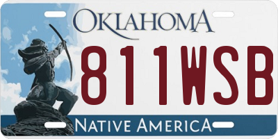 OK license plate 811WSB