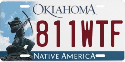 OK license plate 811WTF