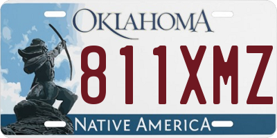 OK license plate 811XMZ