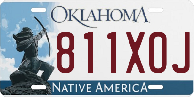 OK license plate 811XOJ