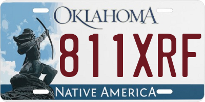 OK license plate 811XRF