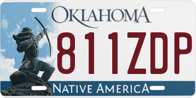 OK license plate 811ZDP