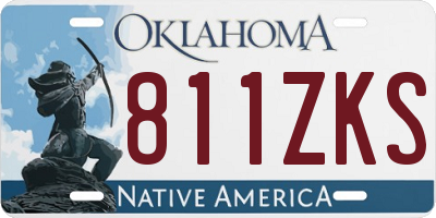 OK license plate 811ZKS