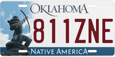 OK license plate 811ZNE