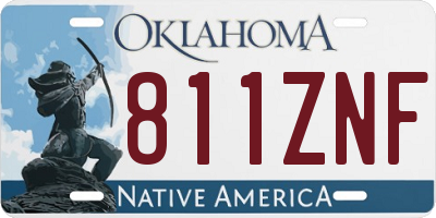 OK license plate 811ZNF