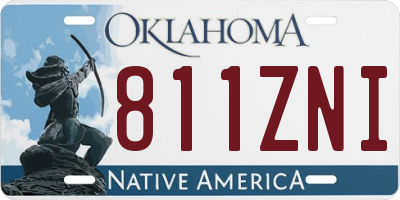 OK license plate 811ZNI