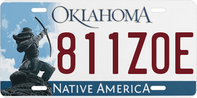 OK license plate 811ZOE