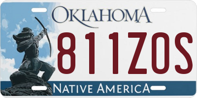 OK license plate 811ZOS