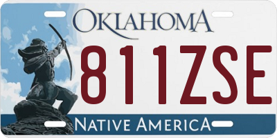 OK license plate 811ZSE