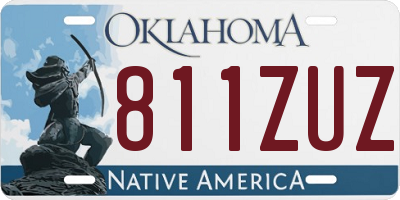 OK license plate 811ZUZ