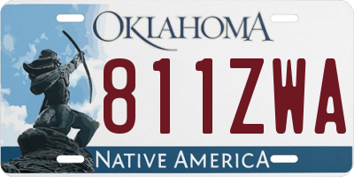 OK license plate 811ZWA