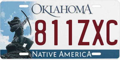 OK license plate 811ZXC