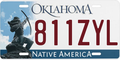 OK license plate 811ZYL