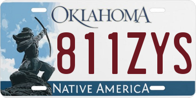 OK license plate 811ZYS