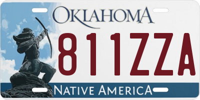 OK license plate 811ZZA