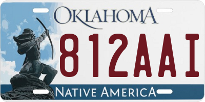 OK license plate 812AAI