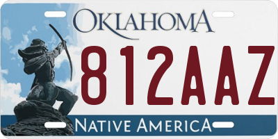 OK license plate 812AAZ