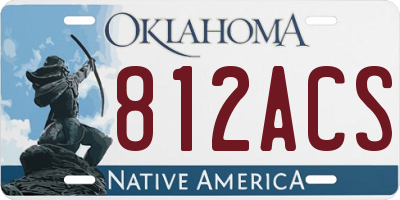 OK license plate 812ACS
