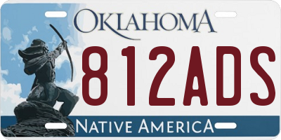 OK license plate 812ADS