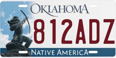 OK license plate 812ADZ