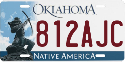 OK license plate 812AJC
