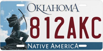 OK license plate 812AKC