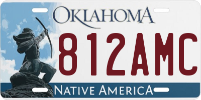 OK license plate 812AMC