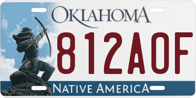 OK license plate 812AOF