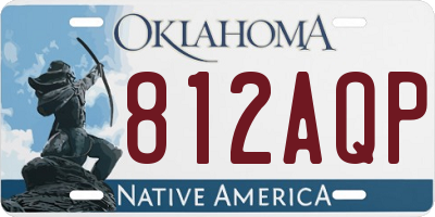 OK license plate 812AQP