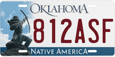 OK license plate 812ASF